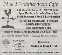M & I Weather Vane Cafe - Brooklyn, IA