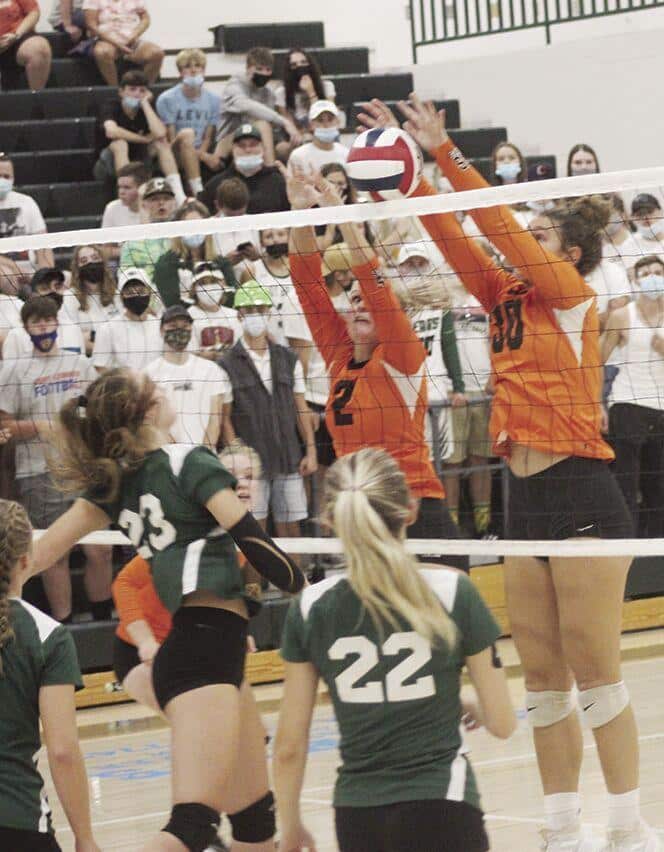 corry volley ball wins route 6 battle