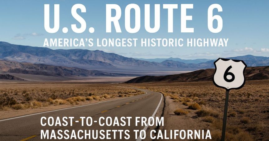 ️ Explore U.S. Route 6 – America’s Longest Historic Highway from Coast to Coast