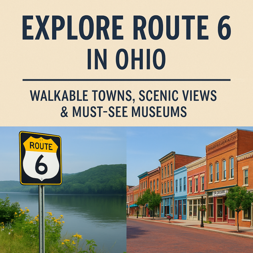 Explore Route 6 in Ohio : Walkable Towns, Scenic Views & Must-See Museums