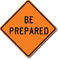 US Route 6 feature - Be Prepared sign