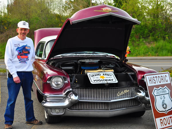 Russ Lombard with his 1956 Cadillac Coupe deVille