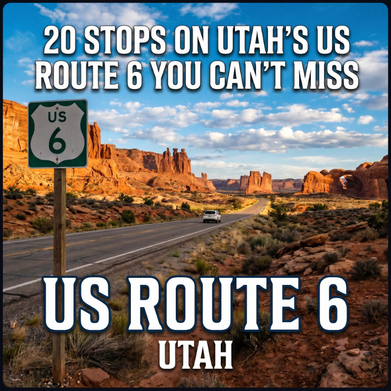 20 STOPS ON UTAH'S US ROUTE 6 YOU CAN'T MISS